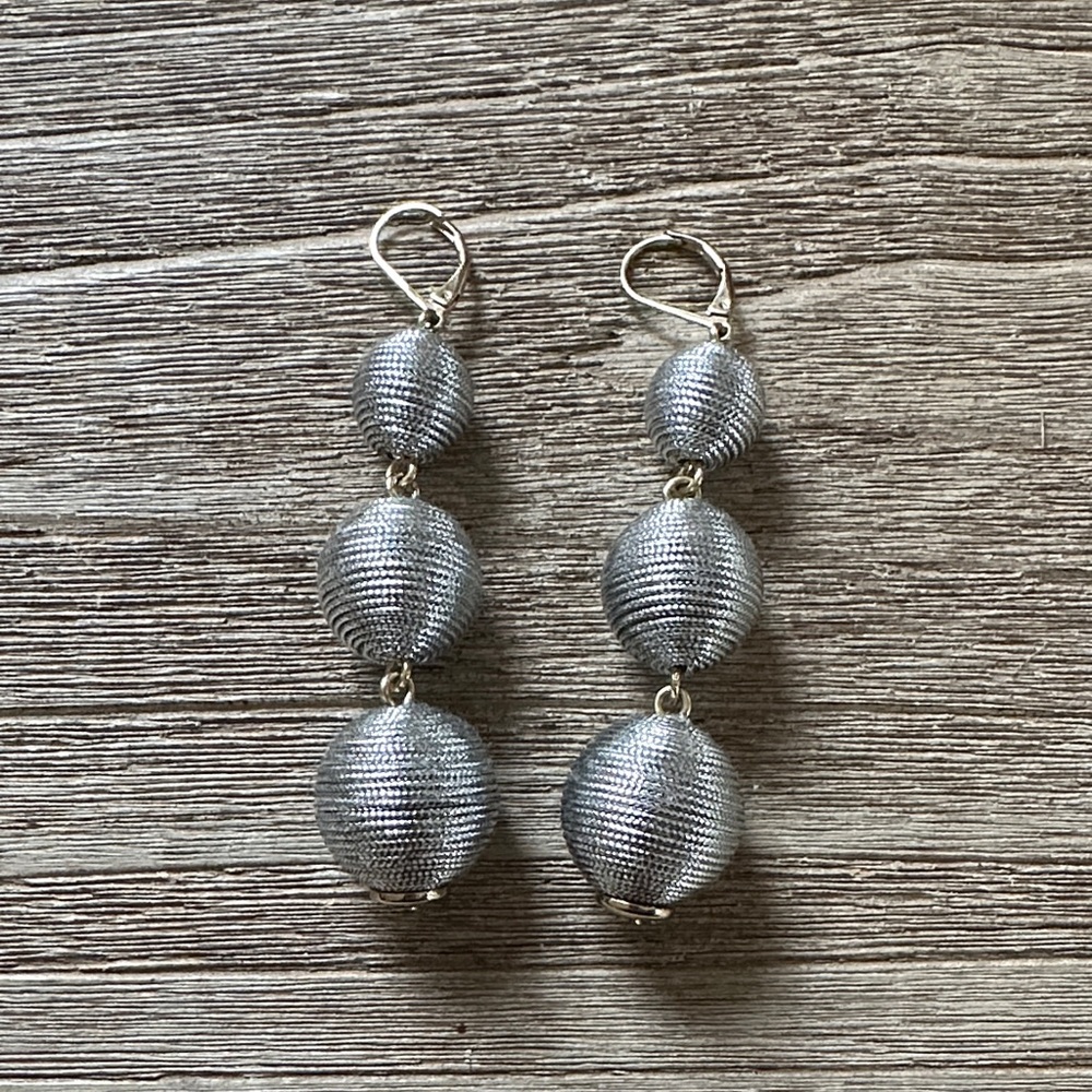 JCrew Elegant Silver Drop Earrings